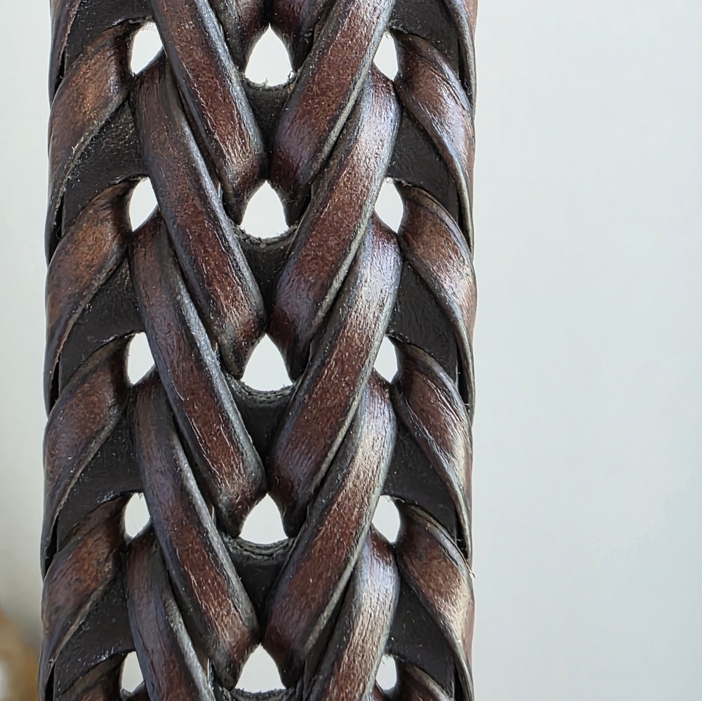 Tommy Bahama Braided Leather Belt Size 38/40 - Picture 4 of 7